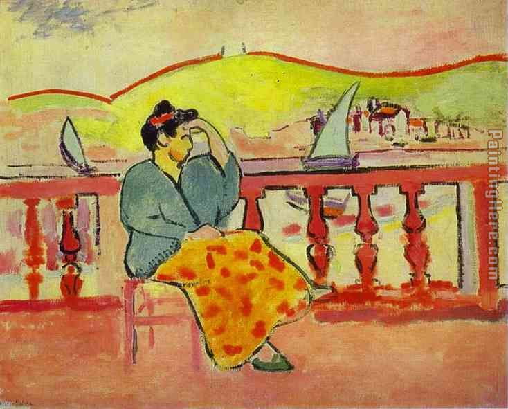 Lady on the Terrace painting - Henri Matisse Lady on the Terrace art painting